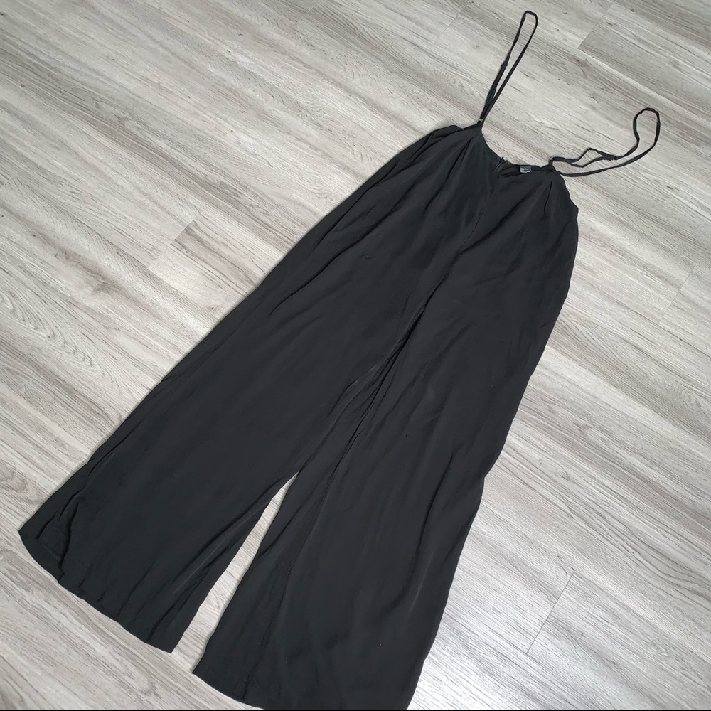 Forever 21 Drawstring Black Suspender Pants
